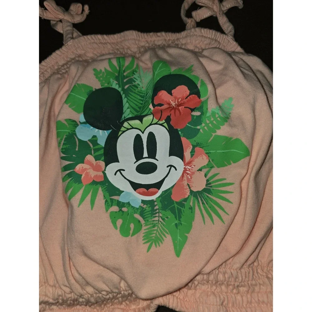 Disney small world minnie mouse‎ cropped top and Bermuda shorts size 5 6